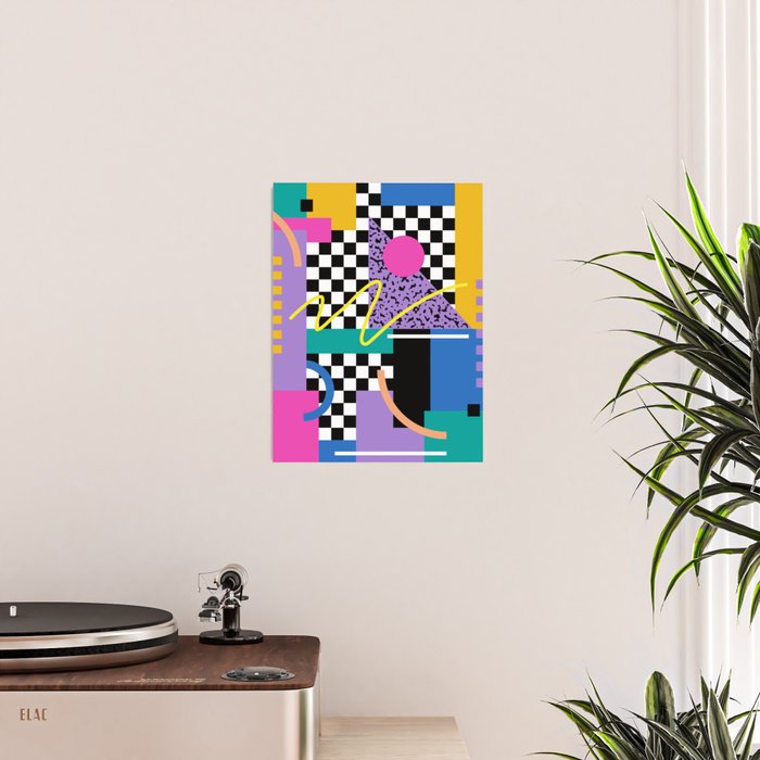 Memphis pattern 101 - 80s / 90s Retro Poster Gallery Image 2