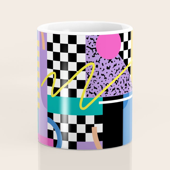 Memphis pattern 101 - 80s / 90s Retro Coffee Mug Gallery Image 4