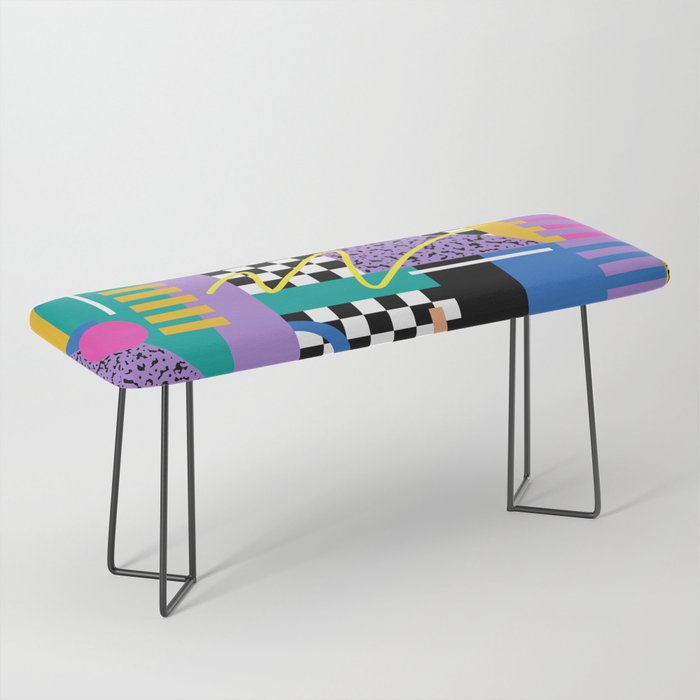 Memphis pattern 101 - 80s / 90s Retro Bench Gallery Image 1