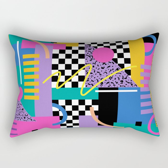 Memphis pattern 101 - 80s / 90s Retro Rectangular Pillow
