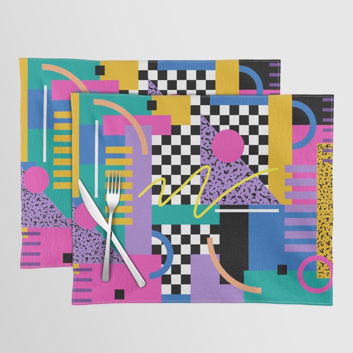 Memphis pattern 101 - 80s / 90s Retro Placemat