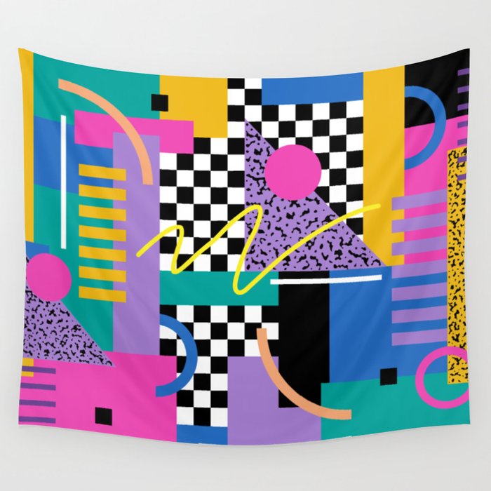 Memphis pattern 101 - 80s / 90s Retro Wall Tapestry