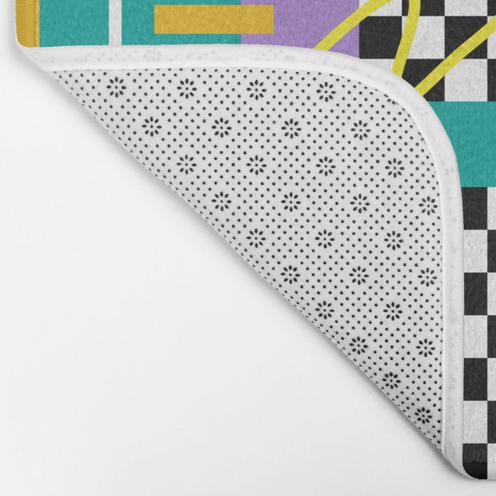 Memphis pattern 101 - 80s / 90s Retro Bath Mat Gallery Image 2