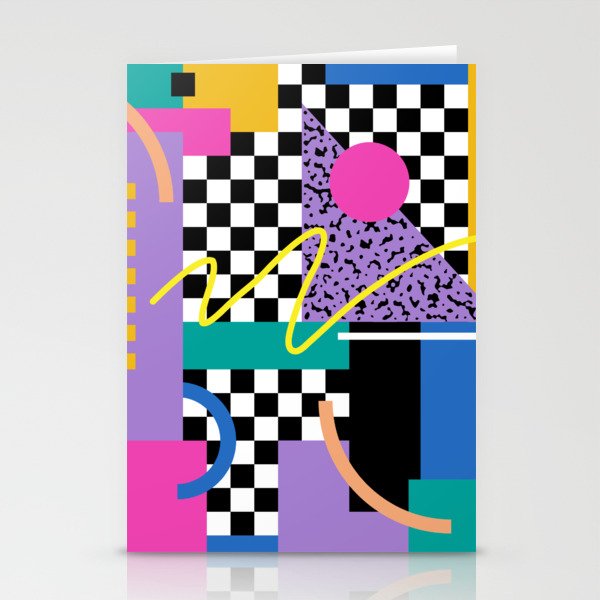 Memphis pattern 101 - 80s / 90s Retro Stationery Card Gallery Image 1