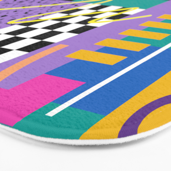 Memphis pattern 101 - 80s / 90s Retro Bath Mat Gallery Image 3