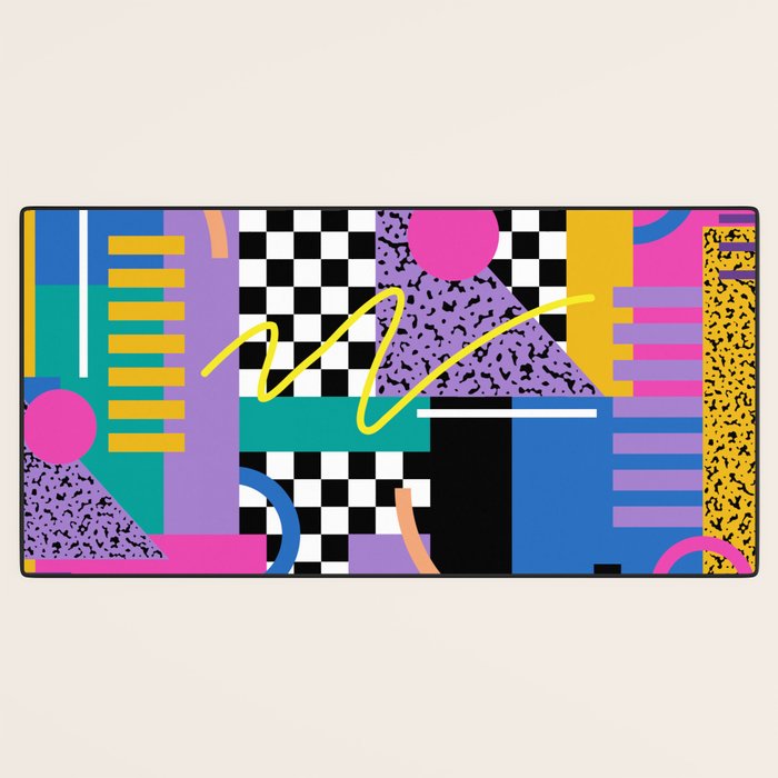 Memphis pattern 101 - 80s / 90s Retro Desk Mat Gallery Image 3