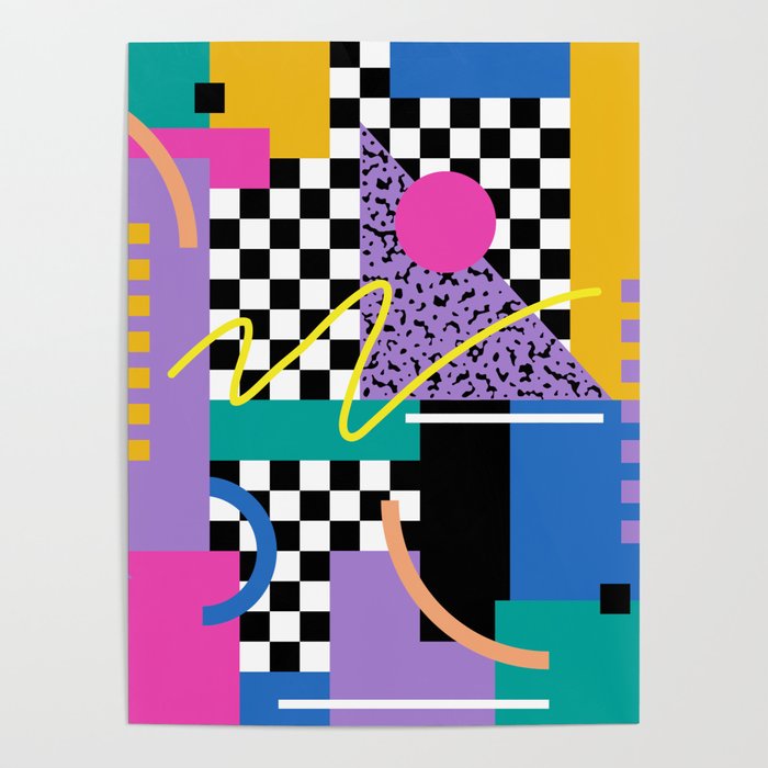 Memphis pattern 101 - 80s / 90s Retro Poster Gallery Image 4