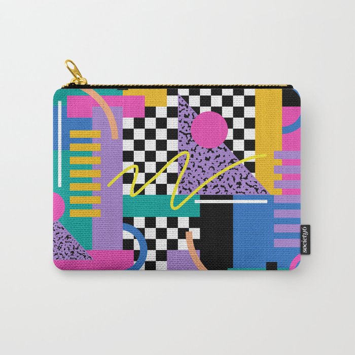Memphis pattern 101 - 80s / 90s Retro Carry All Pouch Gallery Image 1