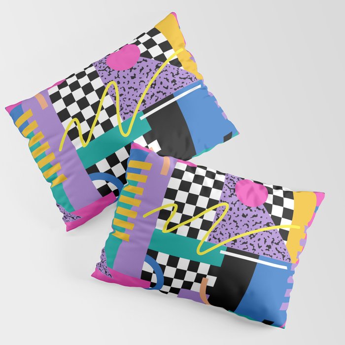 Memphis pattern 101 - 80s / 90s Retro Pillow Sham Gallery Image 3