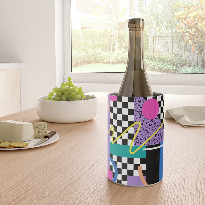 Memphis pattern 101 - 80s / 90s Retro Wine Chiller Gallery Image 4