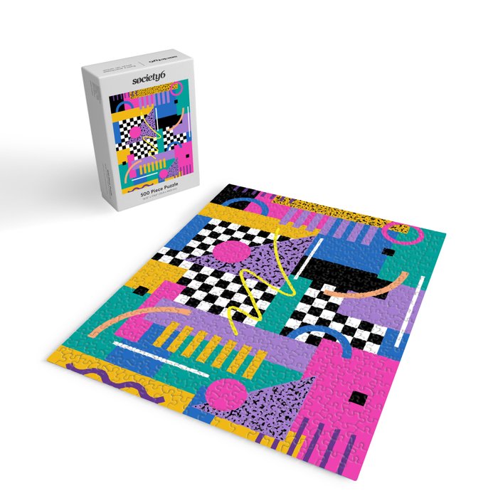 Memphis pattern 101 - 80s / 90s Retro Jigsaw Puzzle Gallery Image 2