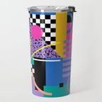 Memphis pattern 101 - 80s / 90s Retro Travel Mug Gallery Image 2