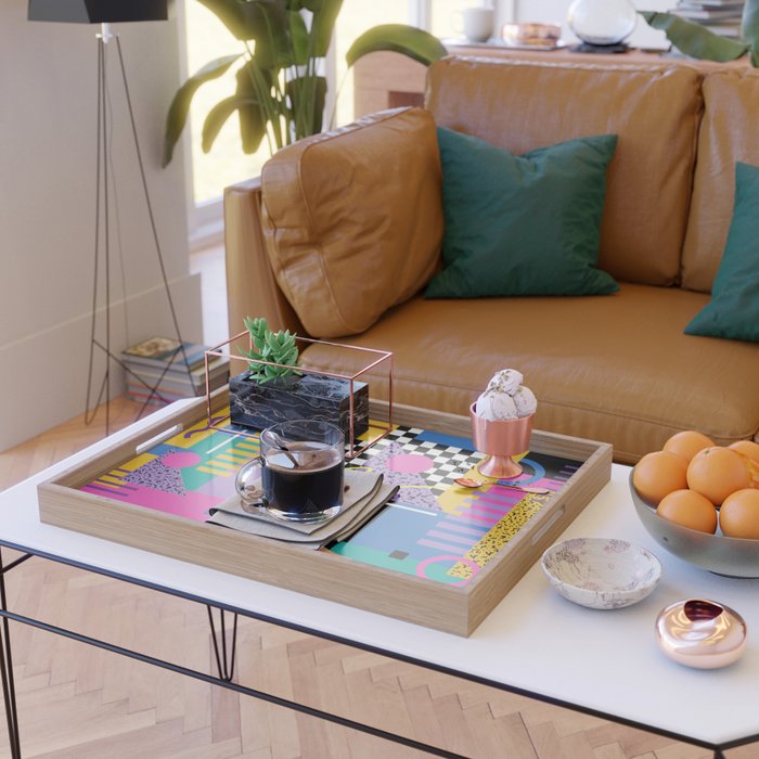 Memphis pattern 101 - 80s / 90s Retro Serving Tray Gallery Image 2