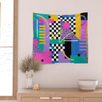 Memphis pattern 101 - 80s / 90s Retro Wall Tapestry Gallery Image 2