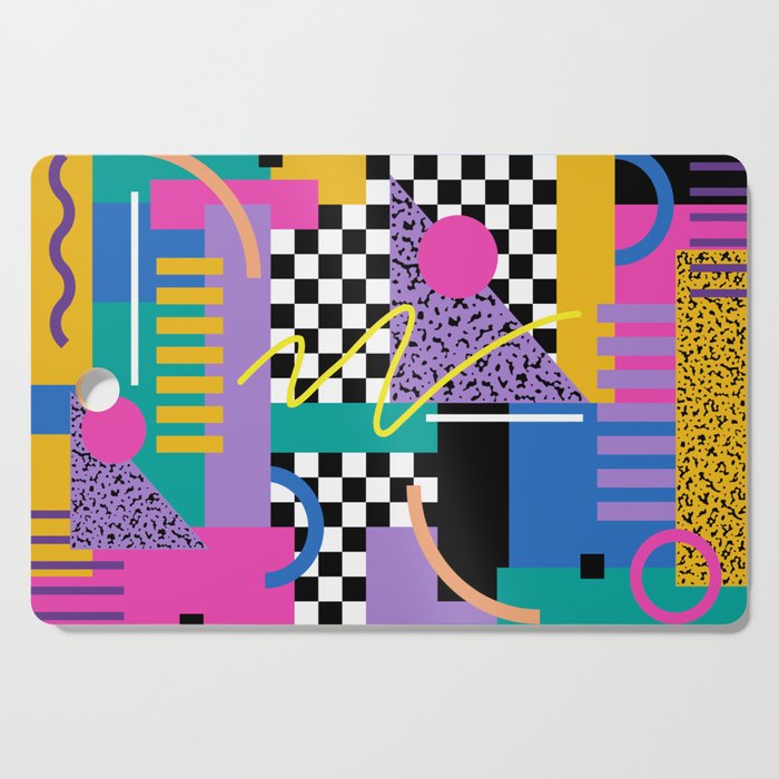 Memphis pattern 101 - 80s / 90s Retro Cutting Board Gallery Image 1