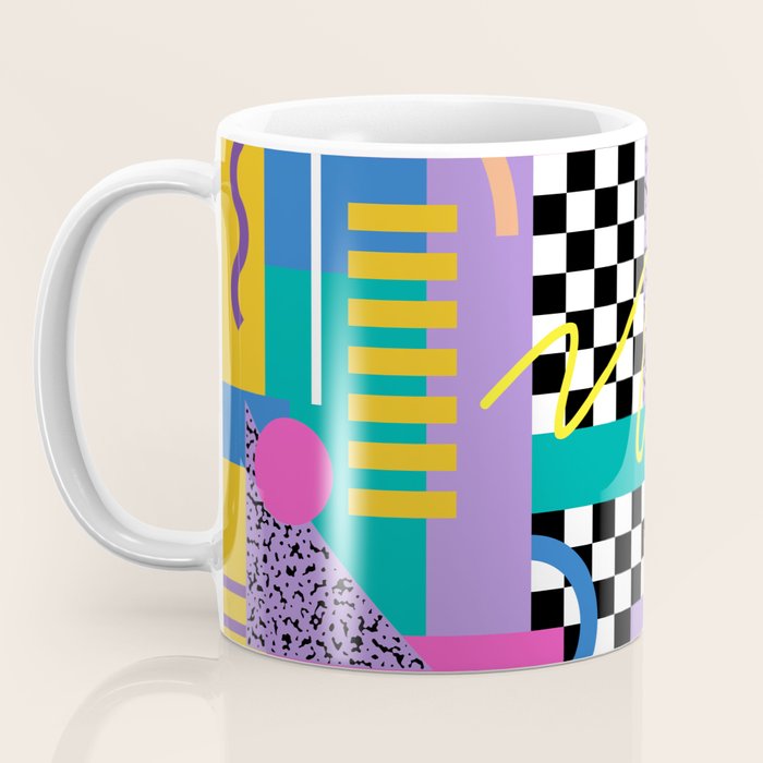 Memphis pattern 101 - 80s / 90s Retro Coffee Mug Gallery Image 3
