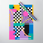 Memphis pattern 101 - 80s / 90s Retro Wrapping Paper Gallery Image 1