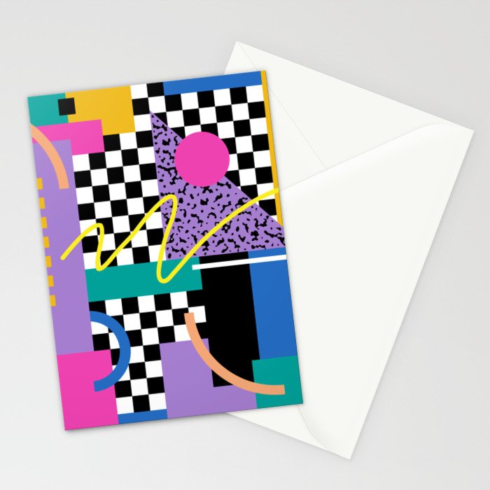 Memphis pattern 101 - 80s / 90s Retro Stationery Card Gallery Image 2