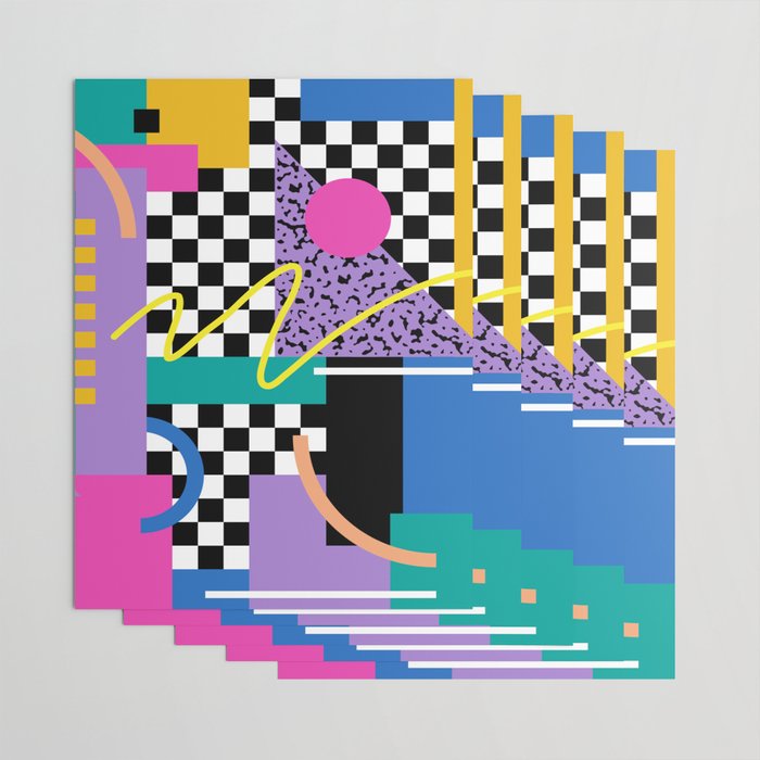 Memphis pattern 101 - 80s / 90s Retro Wrapping Paper Gallery Image 3