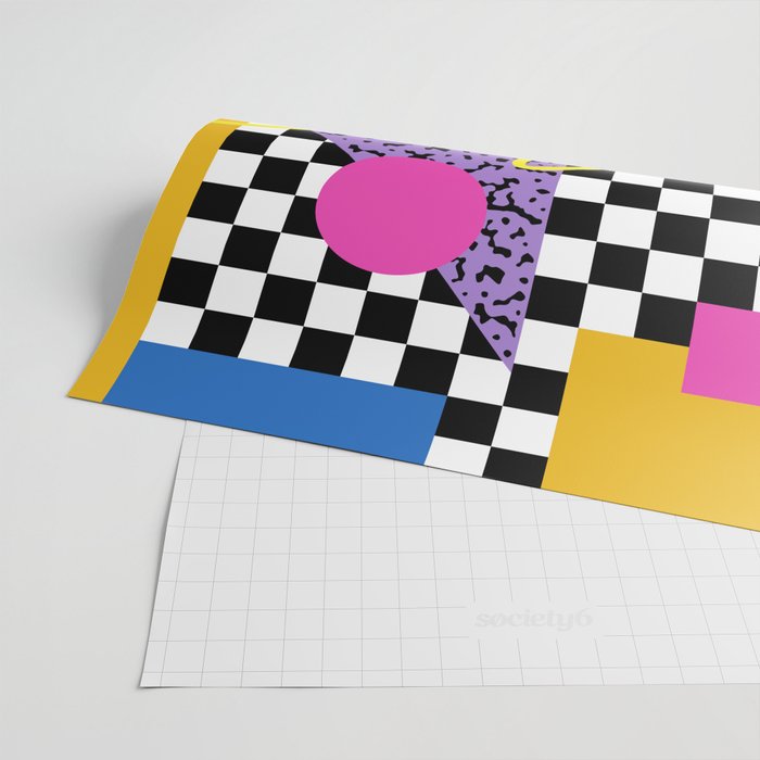Memphis pattern 101 - 80s / 90s Retro Wrapping Paper Gallery Image 2