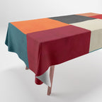 Colorful Modern Patchwork Abstract Art Tablecloth Gallery Image 1