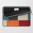Colorful Modern Patchwork Abstract Art Laptop Sleeve Gallery Image 2