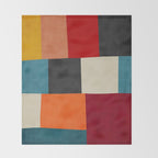 Colorful Modern Patchwork Abstract Art Throw Blanket Gallery Image 2