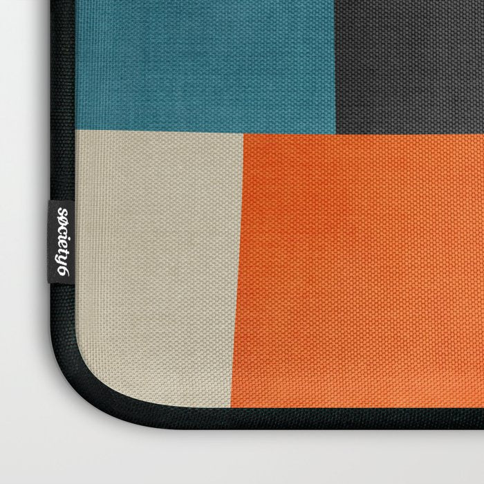 Colorful Modern Patchwork Abstract Art Laptop Sleeve Gallery Image 3