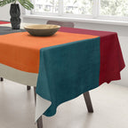 Colorful Modern Patchwork Abstract Art Tablecloth Gallery Image 3
