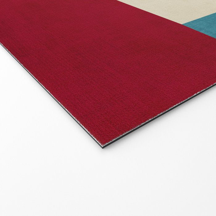 Colorful Modern Patchwork Abstract Art Welcome Mat Gallery Image 2