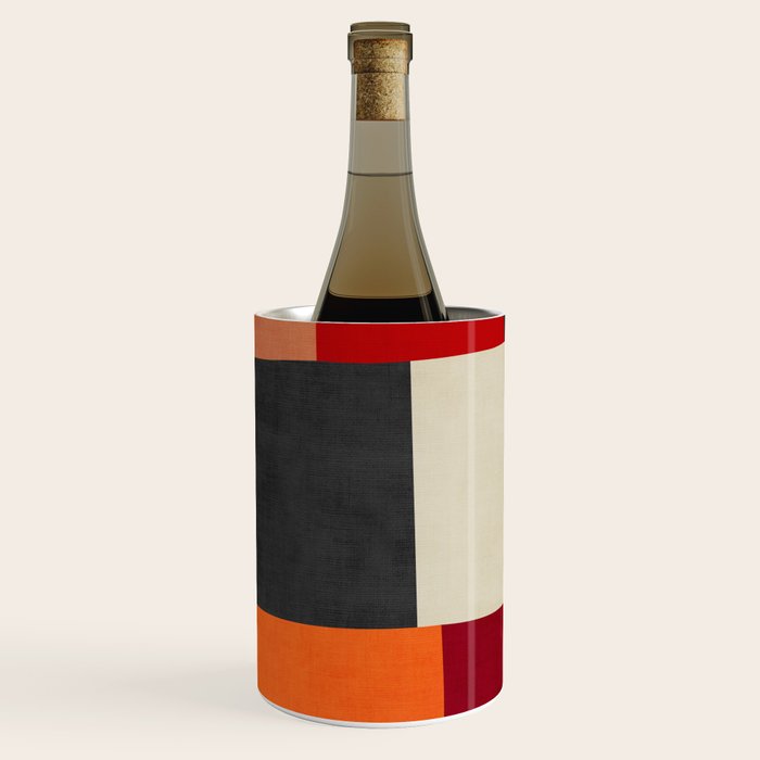 Colorful Modern Patchwork Abstract Art Wine Chiller Gallery Image 1