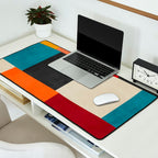 Colorful Modern Patchwork Abstract Art Desk Mat Gallery Image 2