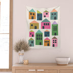 Happy Houses - Multi-colored Wall Tapestry Gallery Image 2