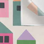 Happy Houses - Multi-colored Wall Tapestry Gallery Image 3