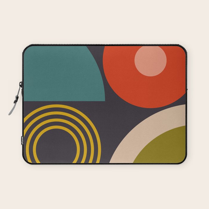 mid century bauhaus geometry square 3 Laptop Sleeve Gallery Image 1