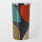 mid century bauhaus geometry square 3 Travel Mug Gallery Image 1