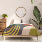 mid century bauhaus geometry square 3 Comforter Gallery Image 3