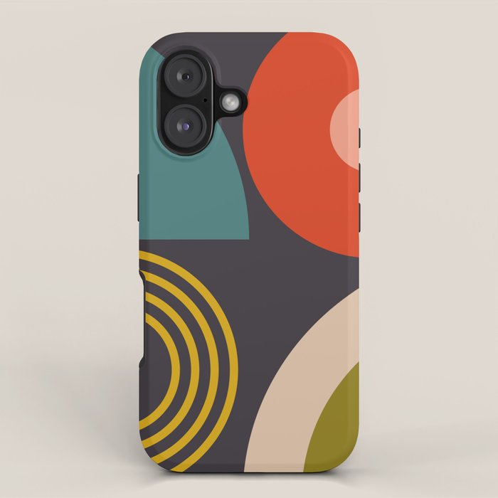 mid century bauhaus geometry square 3 iPhone Case Gallery Image 1