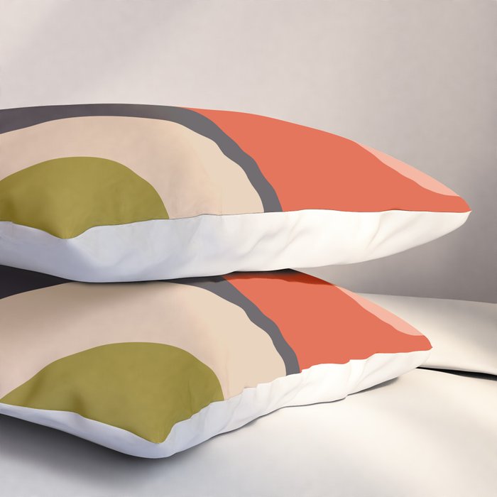 mid century bauhaus geometry square 3 Pillow Sham Gallery Image 3