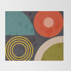 mid century bauhaus geometry square 3 Throw Blanket Gallery Image 2