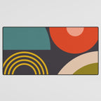 mid century bauhaus geometry square 3 Desk Mat Gallery Image 3