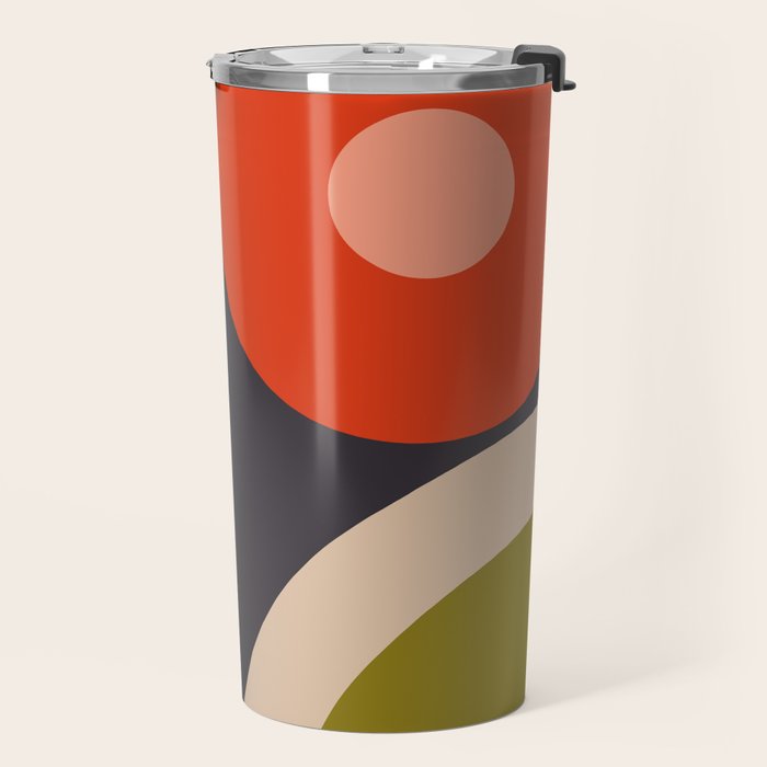 mid century bauhaus geometry square 3 Travel Mug Gallery Image 2