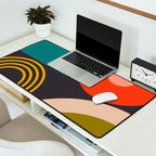 mid century bauhaus geometry square 3 Desk Mat Gallery Image 2