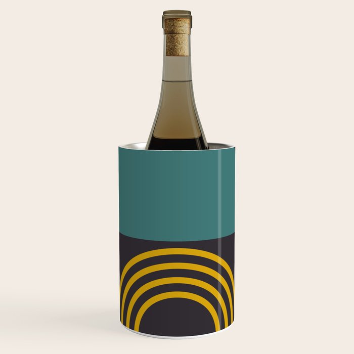 mid century bauhaus geometry square 3 Wine Chiller Gallery Image 2