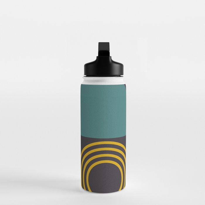 mid century bauhaus geometry square 3 Water Bottle Gallery Image 3