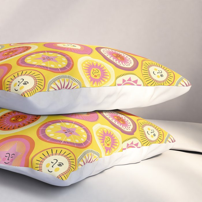 Many faces of Sun, Moon and Stars Pillow Sham Gallery Image 3
