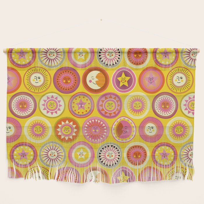 Many faces of Sun, Moon and Stars Wall Hanging Gallery Image 1