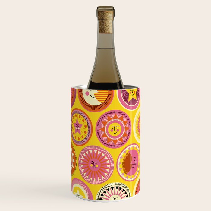 Many faces of Sun, Moon and Stars Wine Chiller Gallery Image 1