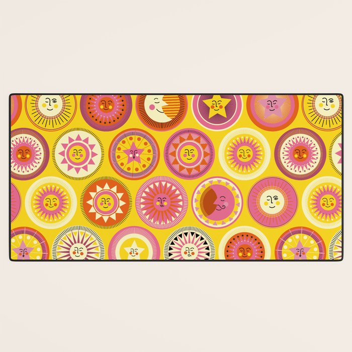 Many faces of Sun, Moon and Stars Desk Mat Gallery Image 3