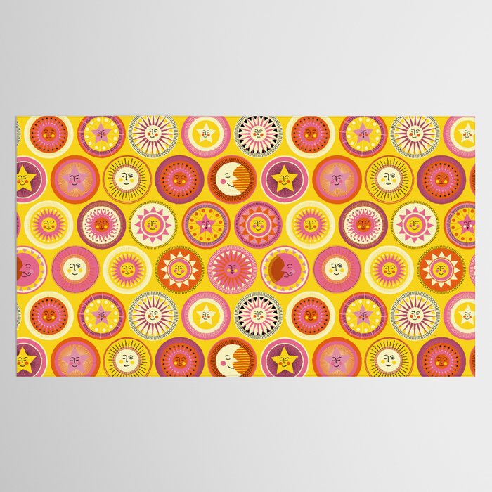 Many faces of Sun, Moon and Stars Tablecloth Gallery Image 2